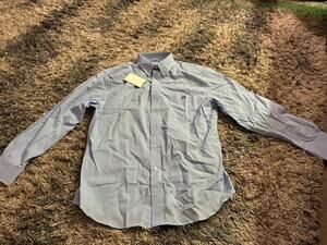 Volunteer Traditions Button Up, Blue Gingham, XL NWT